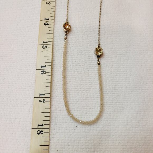 Loft long bead and stone necklace - Picture 6 of 7